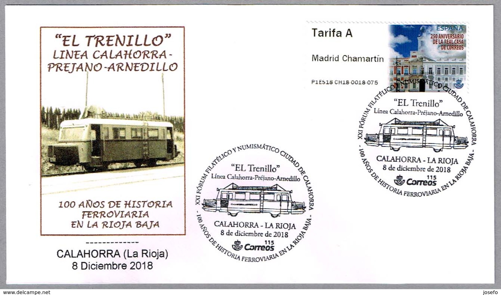 Ferrocarril EL TRENILLO - LINEA CALAHORRA-PREJANO-ARNEDILLO - Railroad. Calahorra, La Rioja, 2018 - Trenes