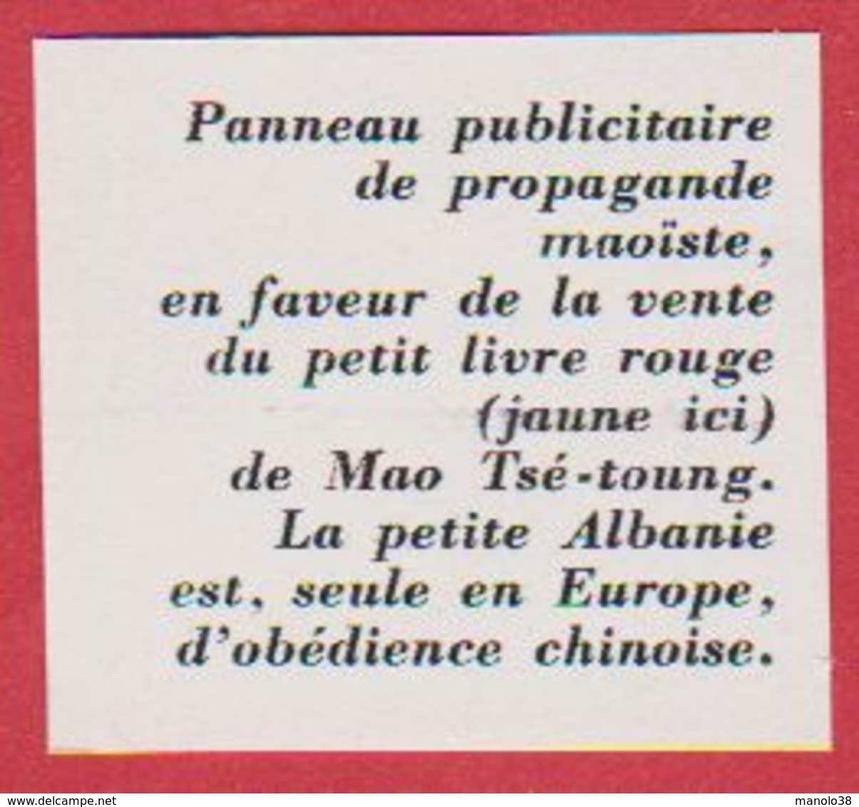 Publicité Pour Le Petit Livre Rouge (ici Jaune) De Mao Tsé-toung. Albanie. Encyclopédie De 1970. - Autres & Non Classés