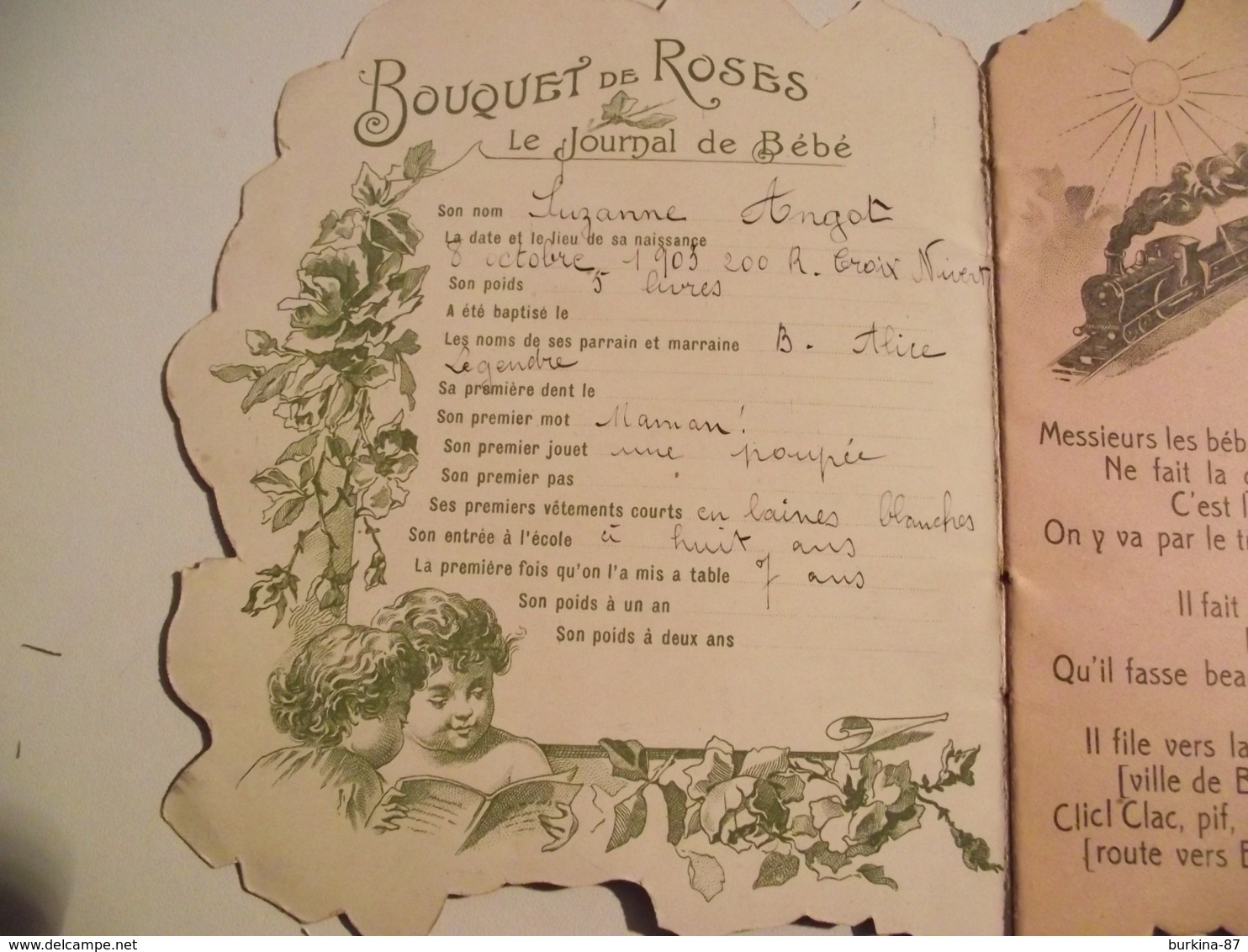 Bouquet De Roses, Le Journal De BB, Vers 1910, Publicité, Emulsion SCOTT - Publicités