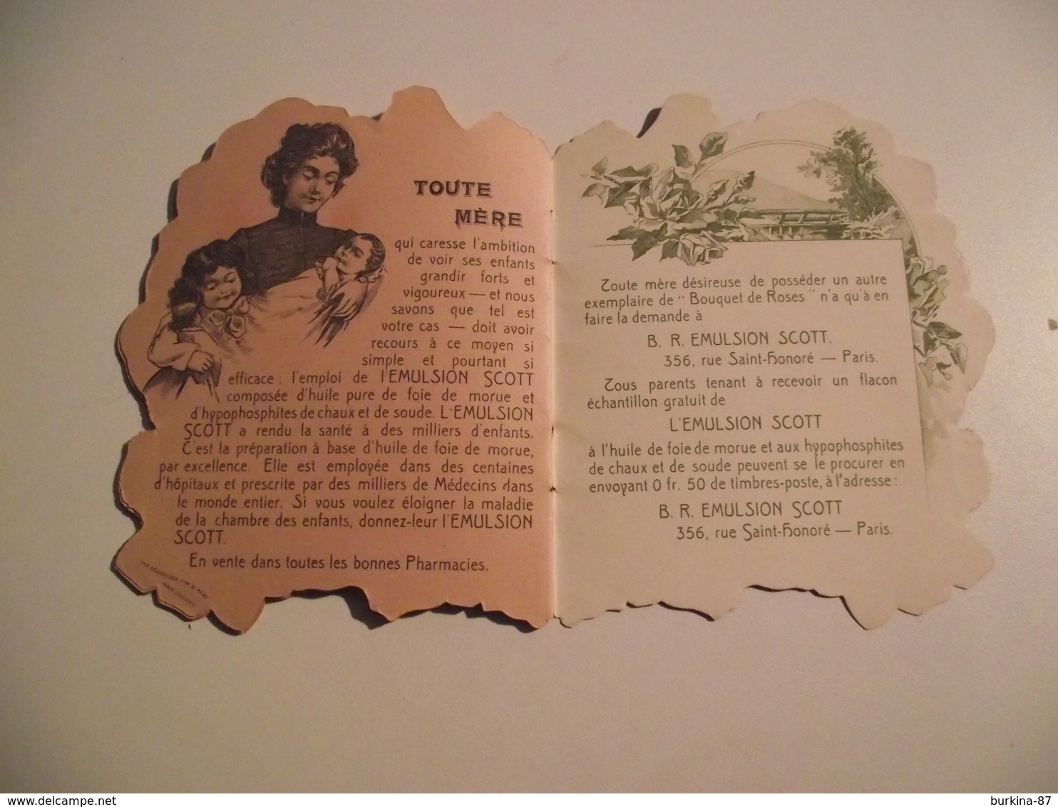 Bouquet de Roses, le journal de BB, vers 1910, publicité, Emulsion SCOTT