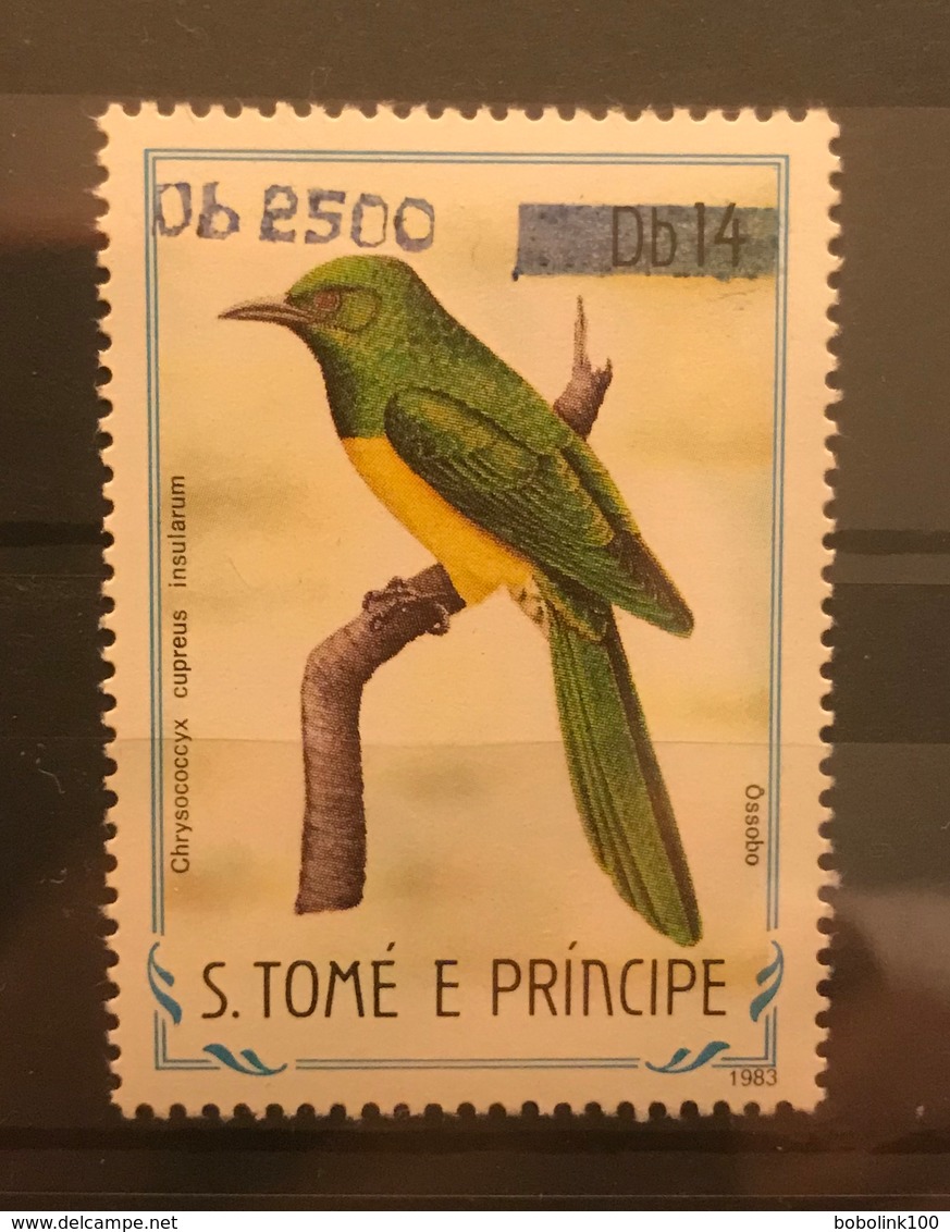 ST THOMAS & PRINCE Birds Surcharge Db 2500 MNH - Andere & Zonder Classificatie