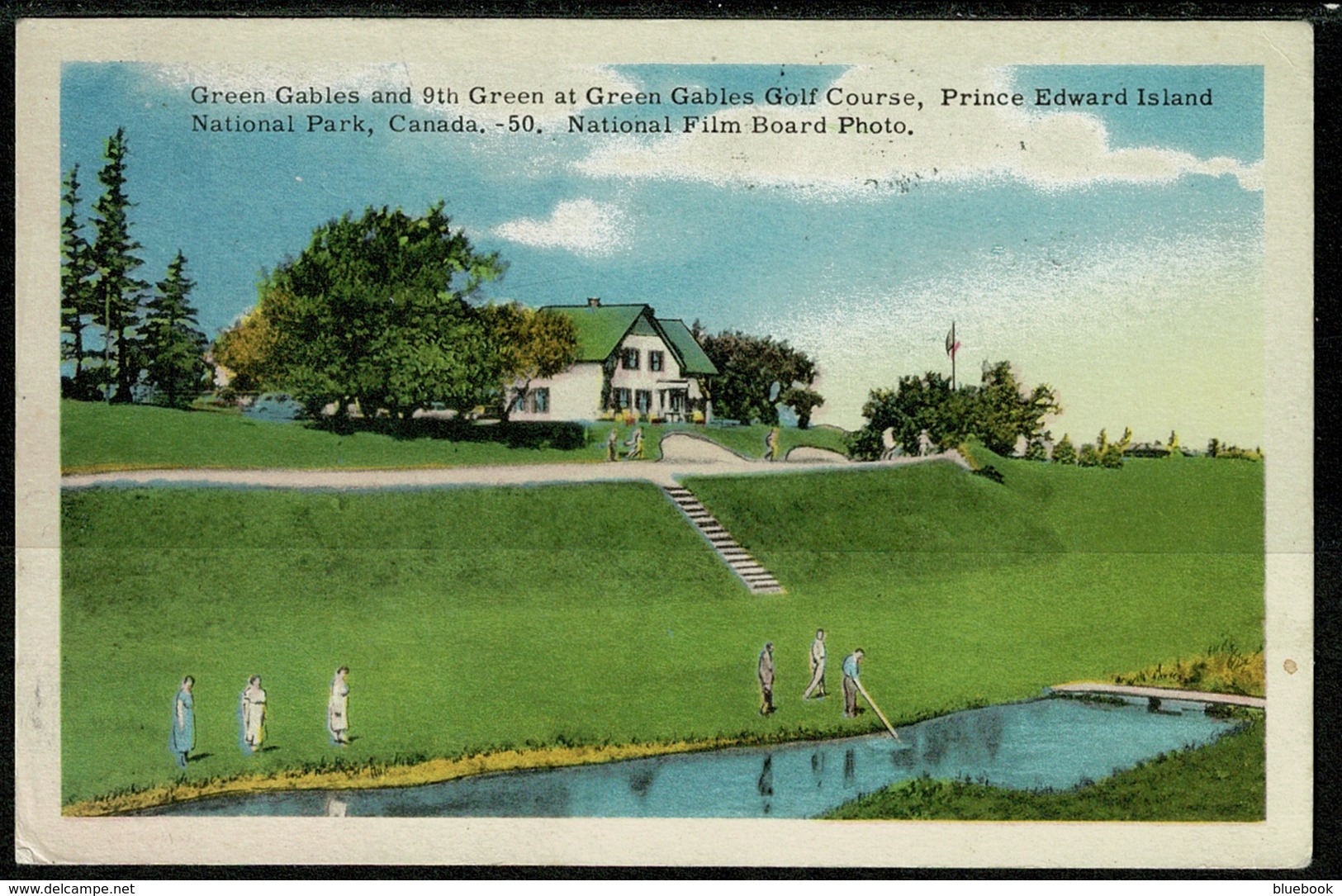 Ref 1261 - 1952 Postcard - Green Gables Golf Course 9th Green - Prince Edward Island Canada - Sport Theme - Sonstige & Ohne Zuordnung