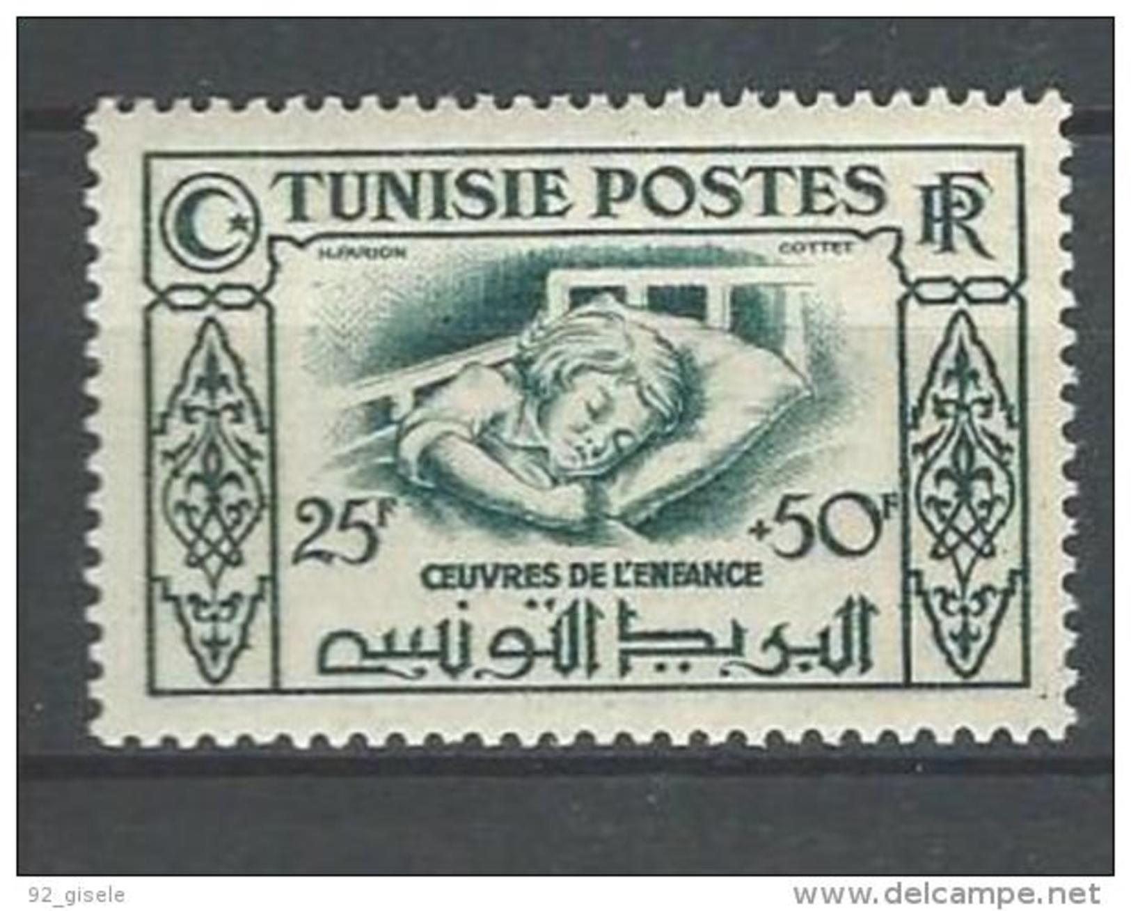 Tunisie YT 329 " Oeuvres De L'enfance " 1949 Neuf* - Unused Stamps