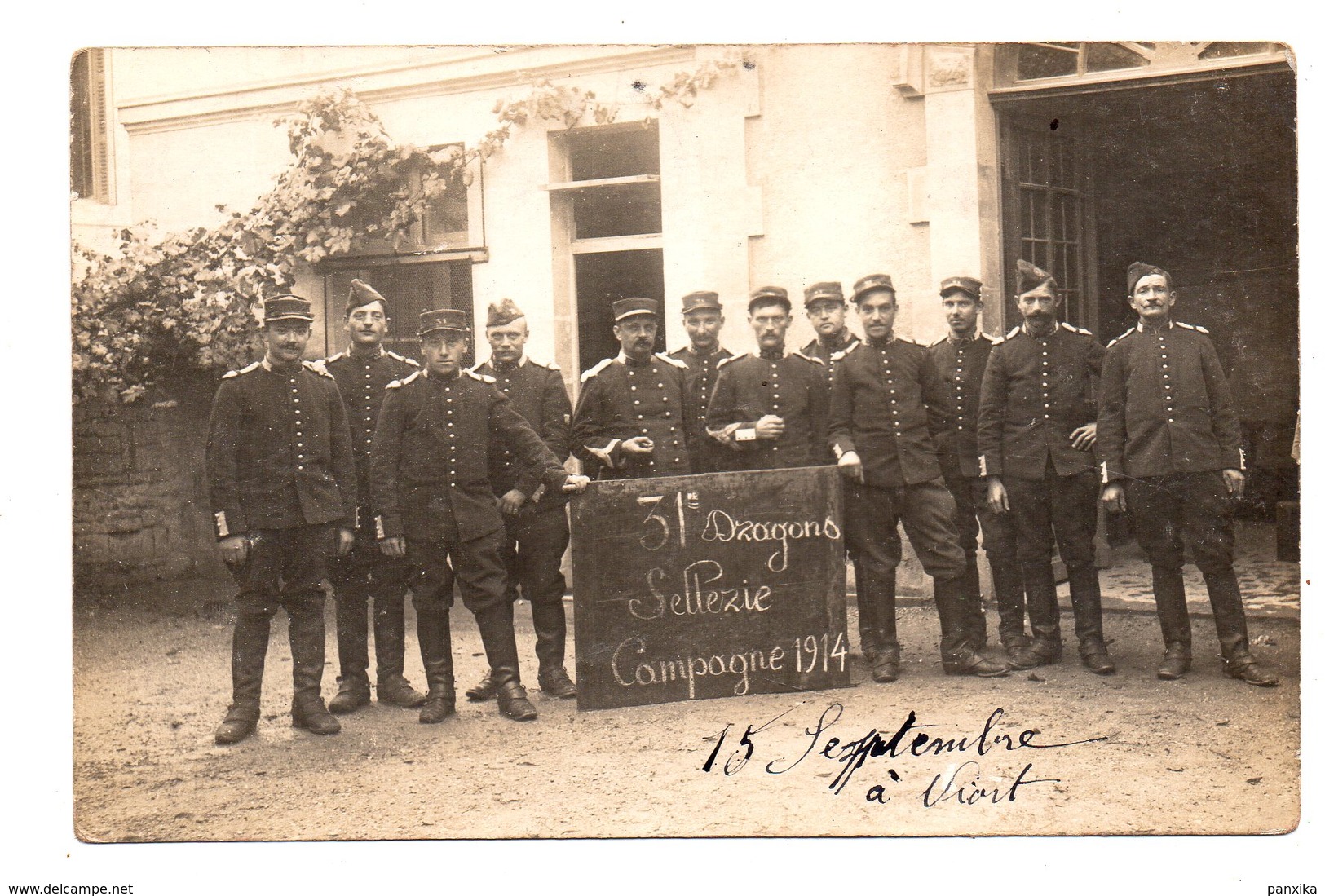 Niort. 31eme Dragons. Campagne 1914.Carte Photo-Ocean  Chavance. Sables D'Olonne. - Niort