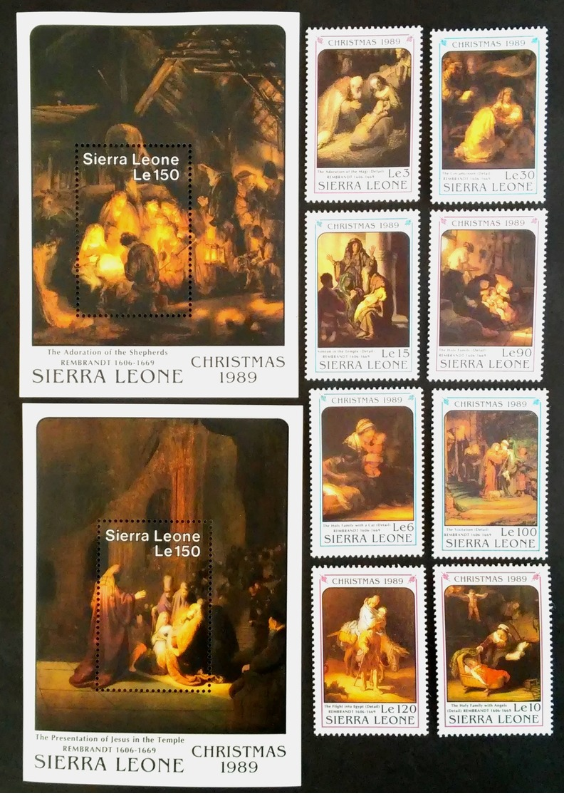 # Sierra Leone 1989**MI.1342-51 Painting-Rembrandt , MNH [22,53] - Rembrandt