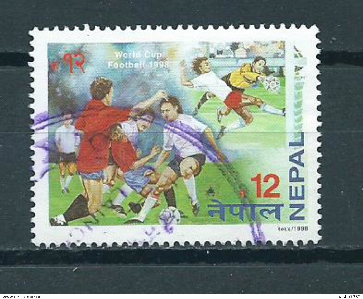 1998 Nepal Voetbal,football Used/gebruikt/oblitere - Népal