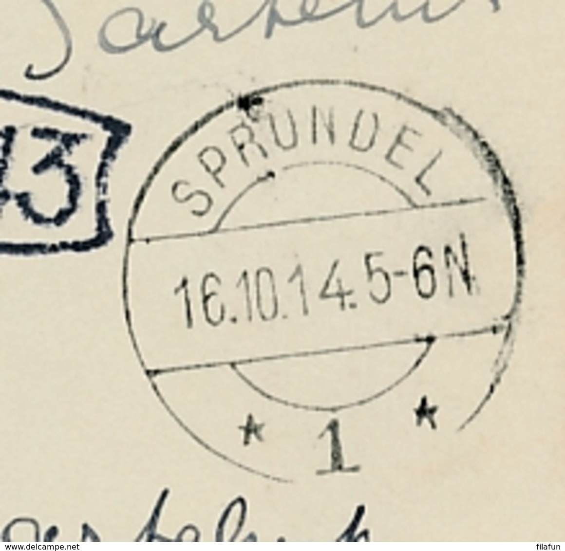 Nederland - 1914 - Militaire Briefkaart Portvrij Van LB SPRUNDEL/1 Naar Haarlem - Poststempels/ Marcofilie