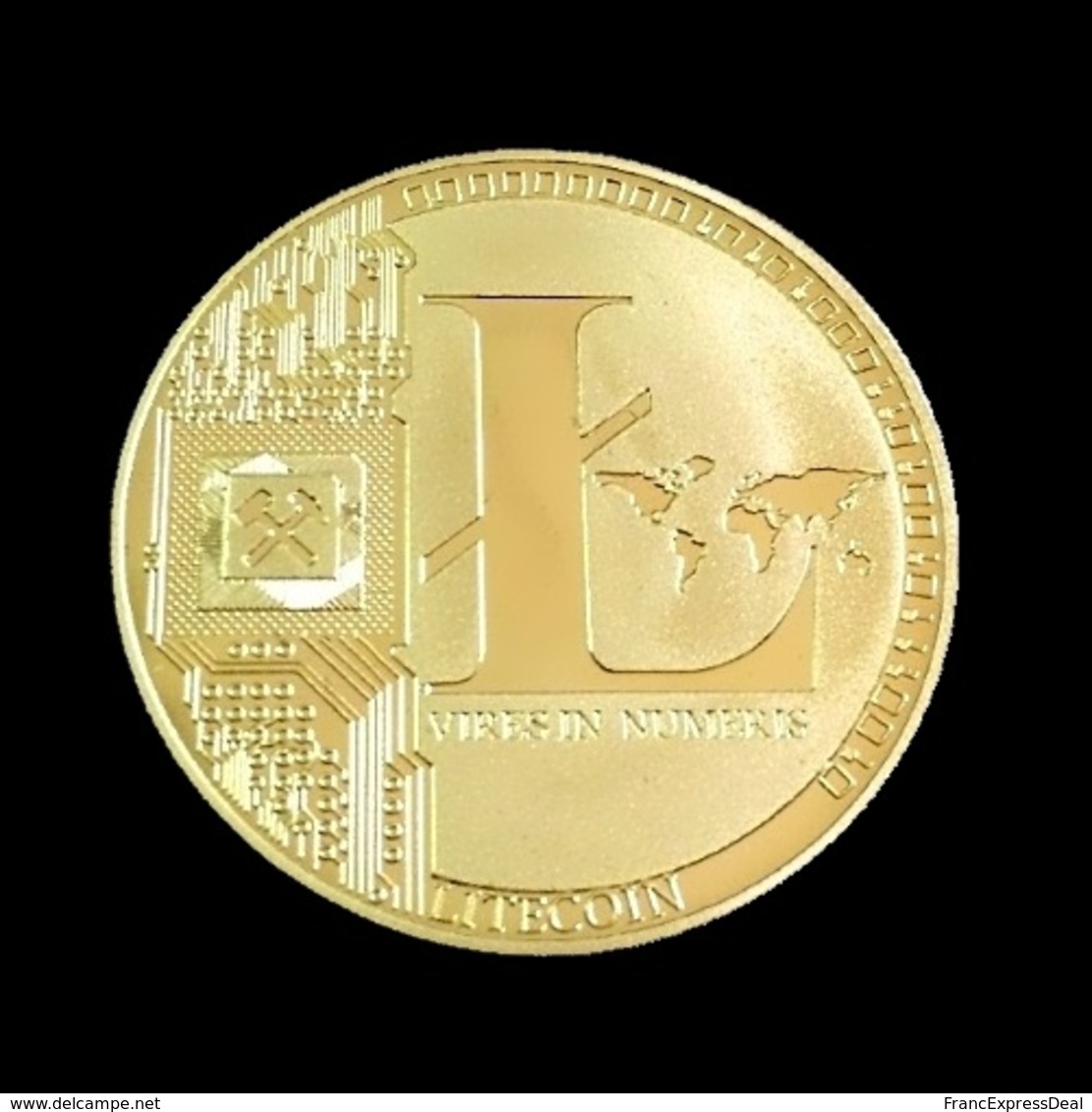 1 Pièce Plaquée OR ( GOLD Plated Coin ) - Litecoin LTC ( Ref 1 ) - Autres & Non Classés