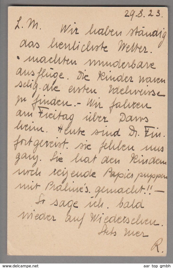 Schweiz GS Bildpostkarte Zu#82.016 übereinstimmend Pontresina 1923-07-30 - Entiers Postaux