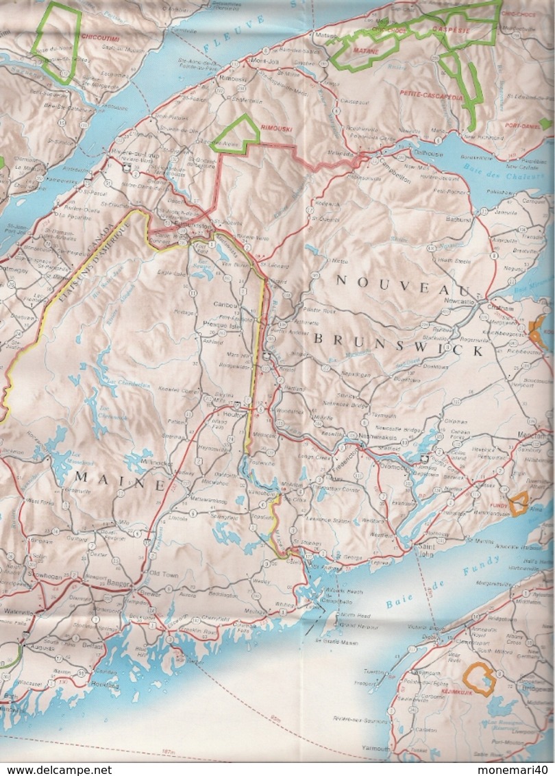 CANADA (EST) - ÉTATS-UNIS (NORD-EST) - CARTES ROUTIÈRES.(1973) - Cartes Routières