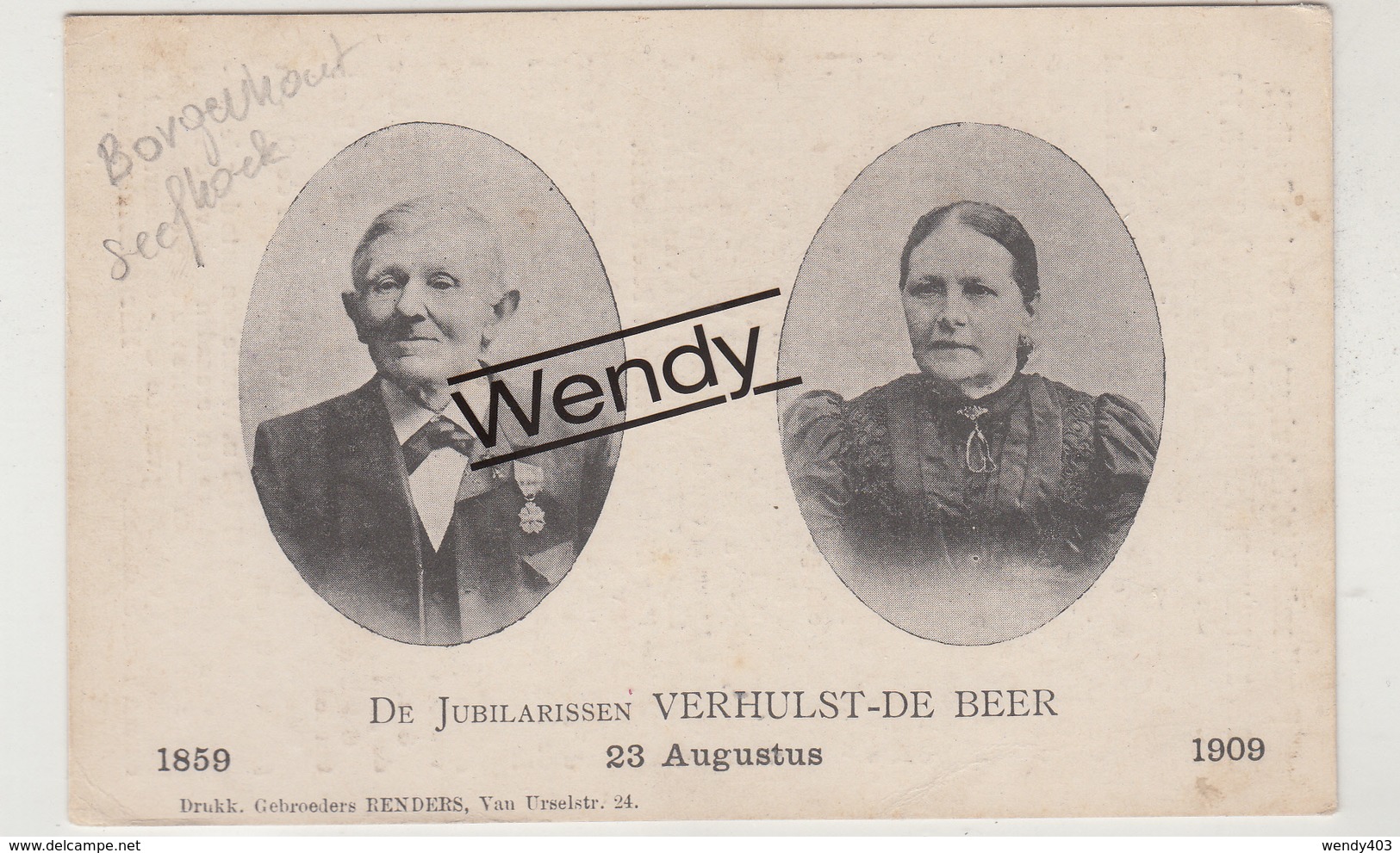 Borgerhout-Seefhoek (jubilarissen Verhulst-De Beer 1909) - Antwerpen