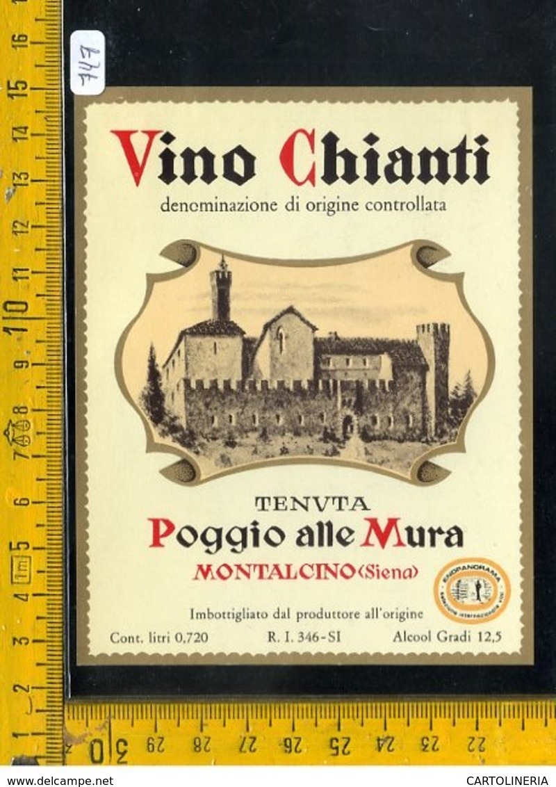 Etichetta Vino Liquore Chianti Poggio Alle Mura Montalcino Siena - Otros & Sin Clasificación