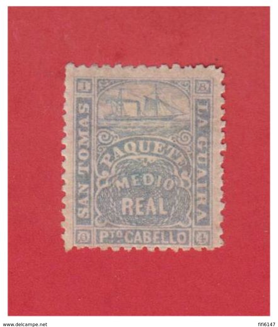 ANTILLES -- PUERTO CABELLO -- TIMBRES DE NAVIRE PRIVE--1864--FACIT N° LG3* - Antilles