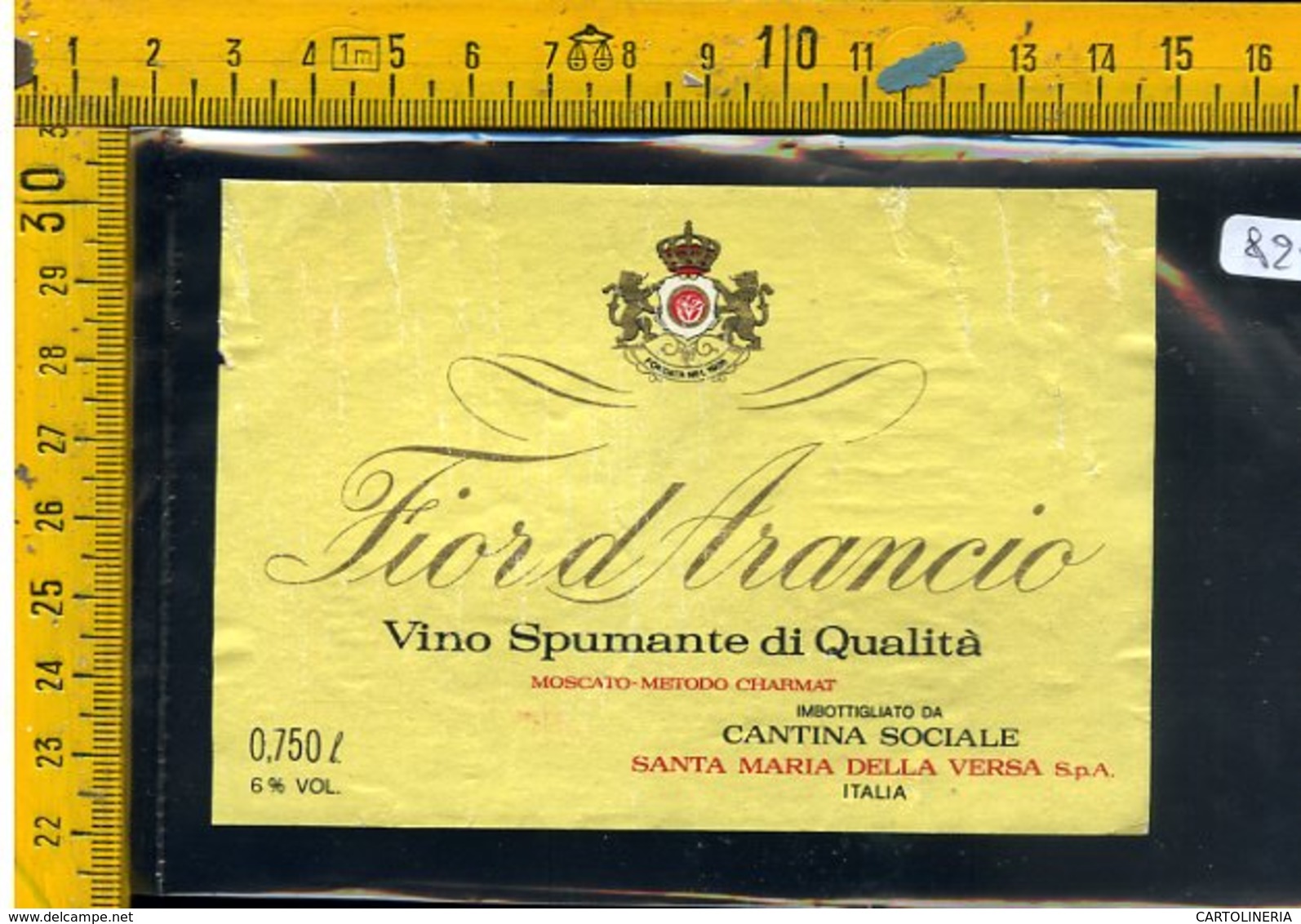 Etichetta Vino Liquore Spumante Fior D'Arancio S. Maria Dellla Versa - Altri & Non Classificati