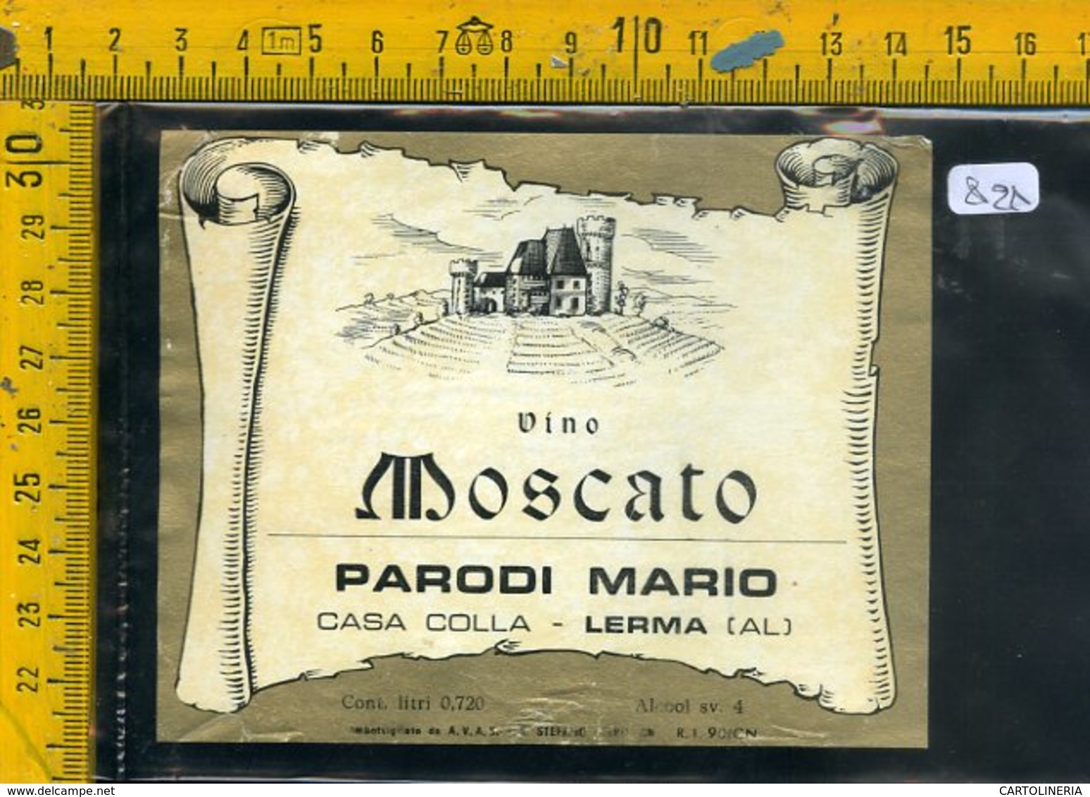 Etichetta Vino Liquore  Moscato Parodi Mario Lerma AL - Altri & Non Classificati