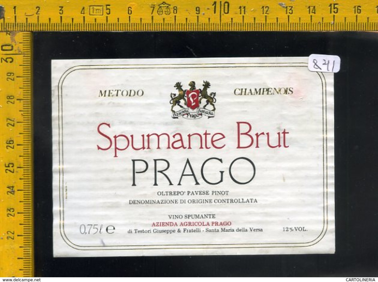 Etichetta Vino Liquore Spumante Brut Prago S. Maria Della Versa - Altri & Non Classificati