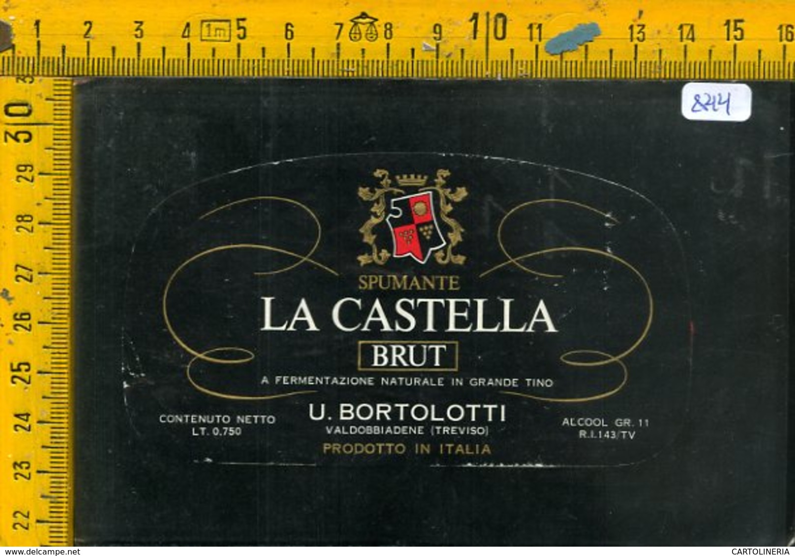 Etichetta Vino Liquore Spumante Brut La Castella Valdobbiadene - Altri & Non Classificati