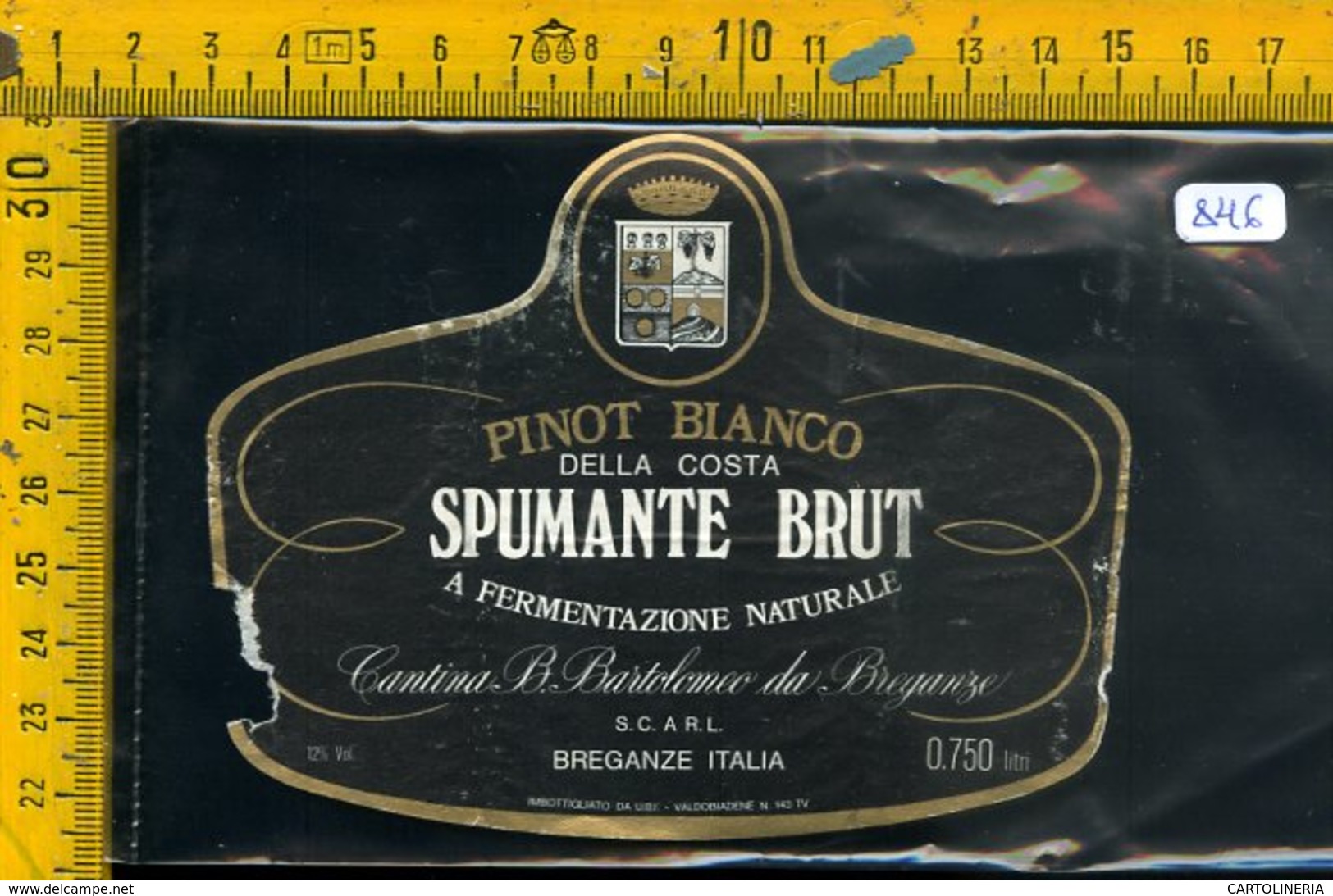 Etichetta Vino Liquore Spumante Brut Pinot Bianco Breganze - Altri & Non Classificati