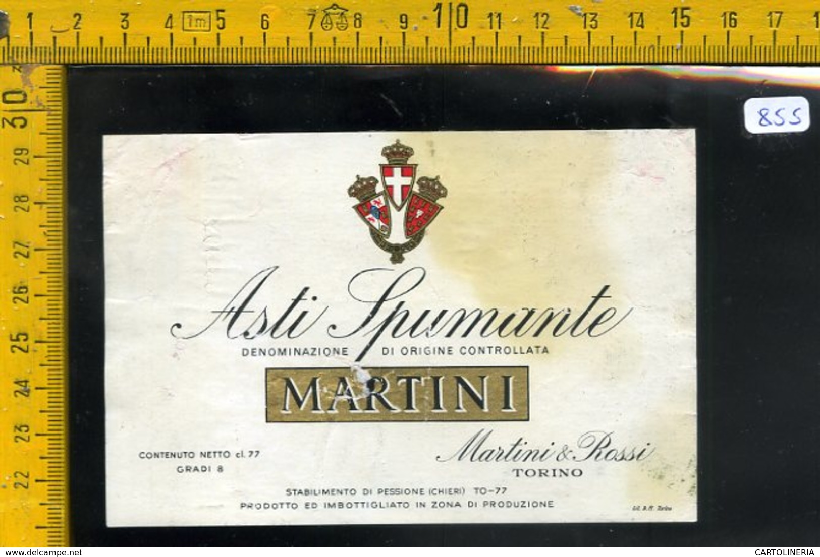 Etichetta Vino Liquore Spumante Asti Martini Torino - Altri & Non Classificati