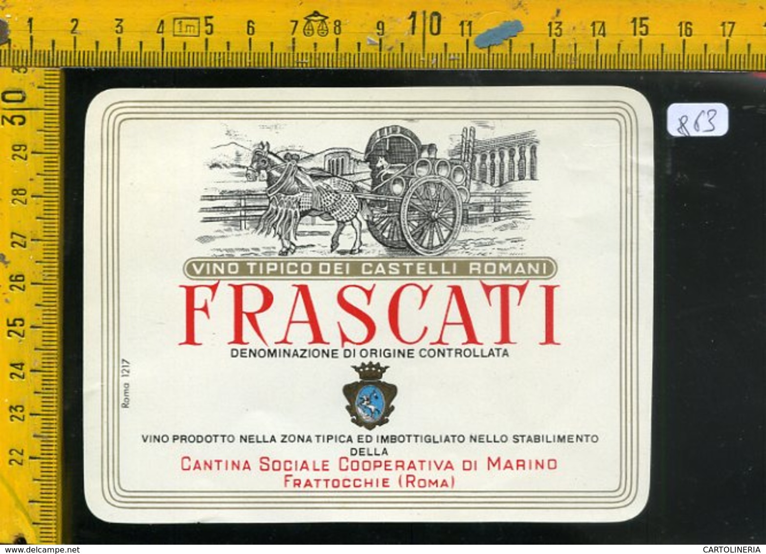 Etichetta Vino Liquore Frascati Castelli Romani Frattocchie RM - Altri & Non Classificati