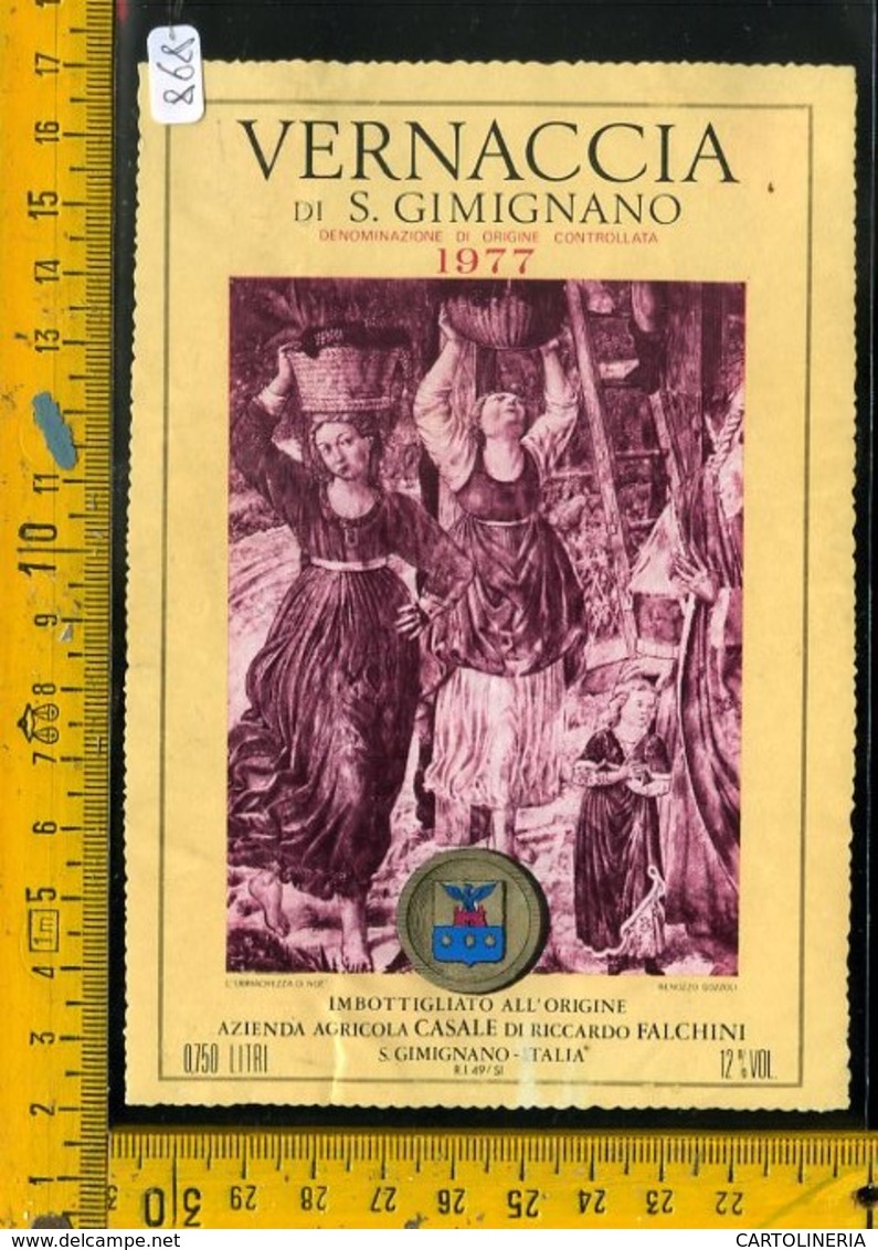 Etichetta Vino Liquore Vernaccia Di S. Gimignano 1977 Casale Falchini - Altri & Non Classificati