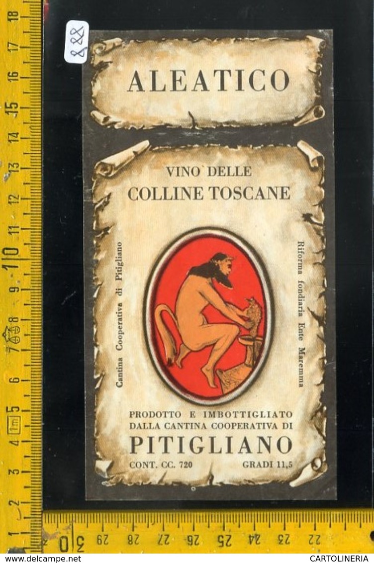 Etichetta Vino Liquore Aleatico Colline Toscane Pitigliano - Altri & Non Classificati