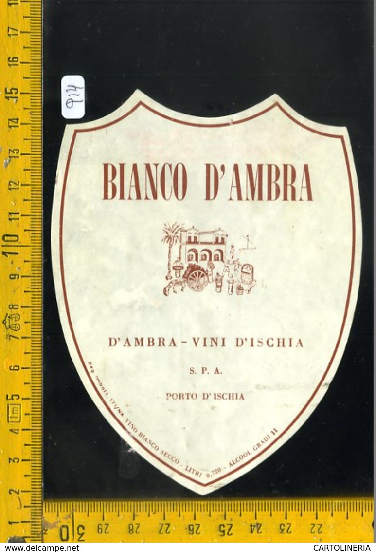 Etichetta Vino Liquore Bianco D'Ambra Porto D'Ischia - Autres & Non Classés