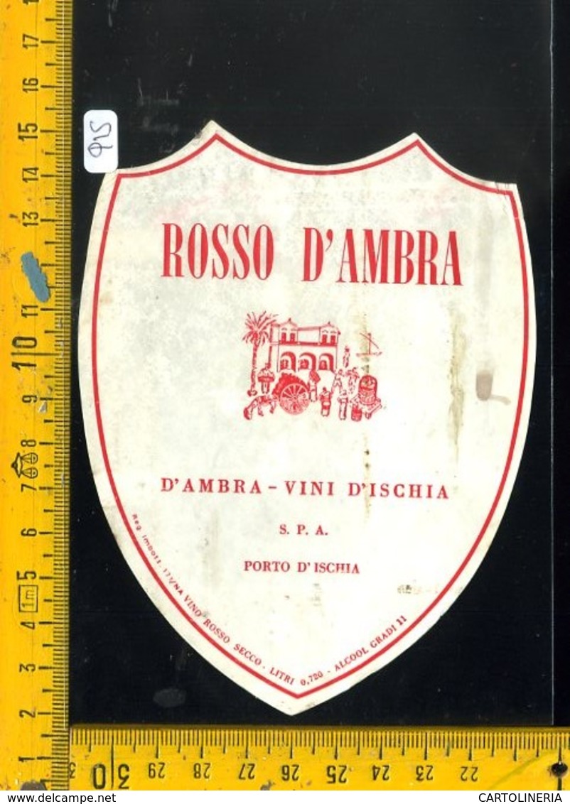 Etichetta Vino Liquore Rosso D'Ambra Porto D'Ischia - Altri & Non Classificati