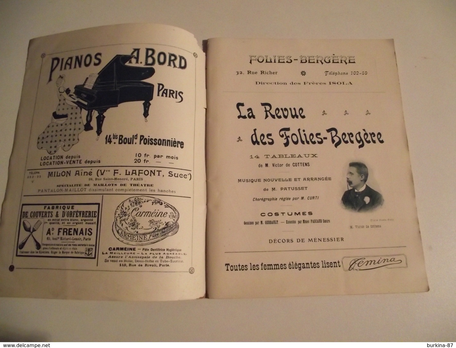 La Revue Des FOLIES BERGÈRE, 1902, Frères Isola, 40 Pages - Programmes