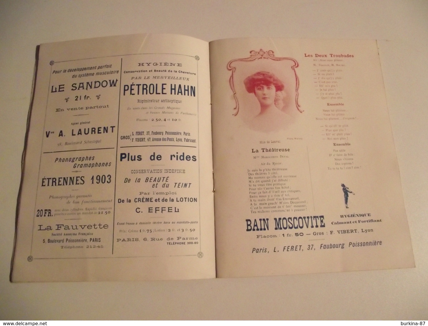 La revue des FOLIES BERGÈRE, 1902, frères Isola, 40 pages