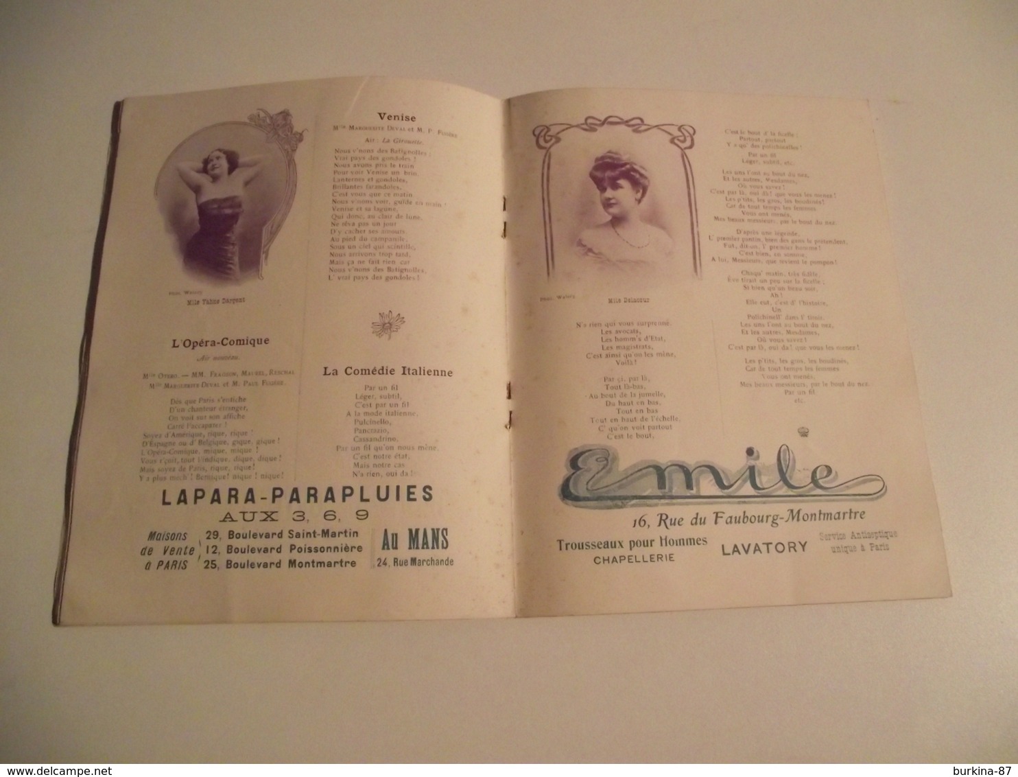 La revue des FOLIES BERGÈRE, 1902, frères Isola, 40 pages