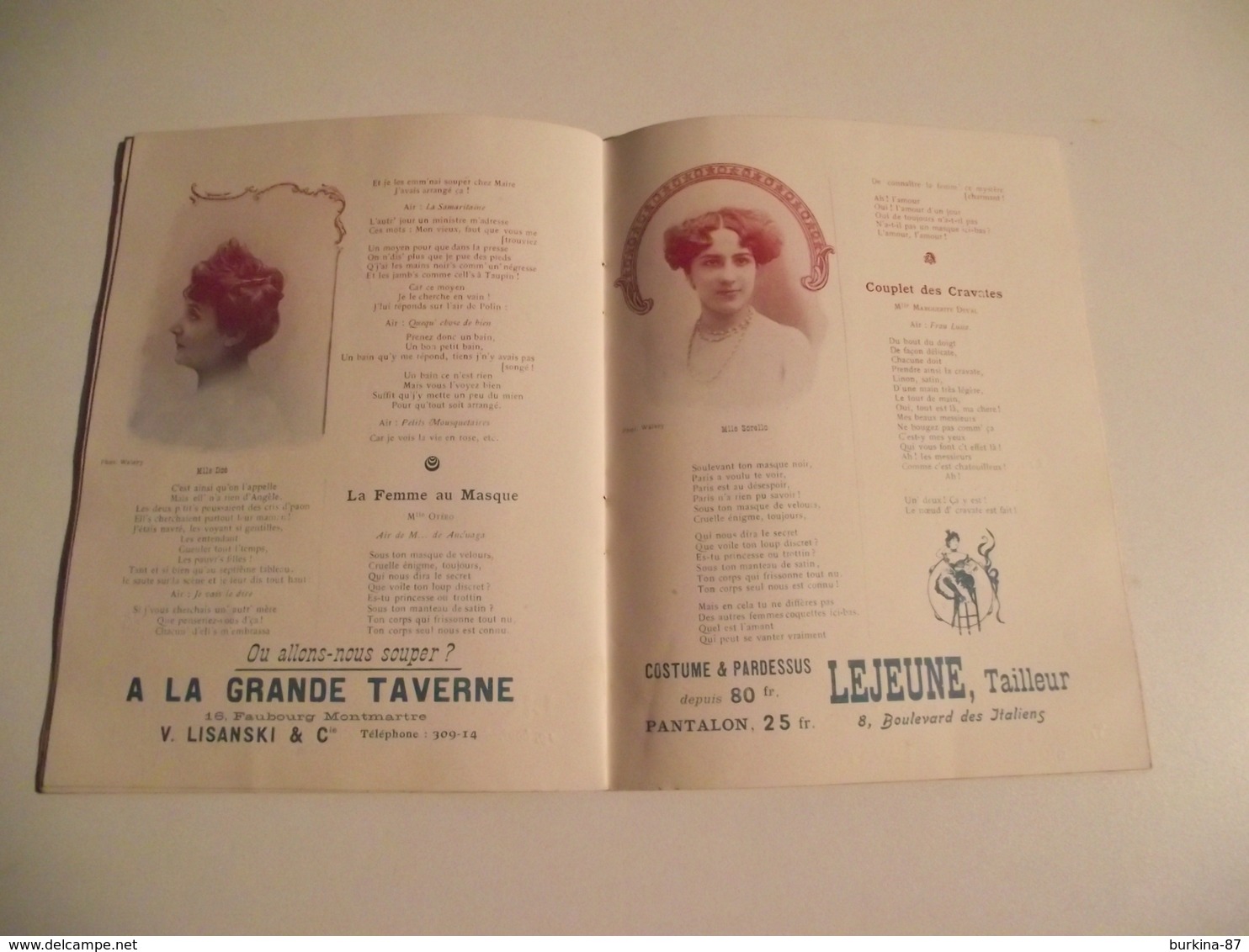 La revue des FOLIES BERGÈRE, 1902, frères Isola, 40 pages