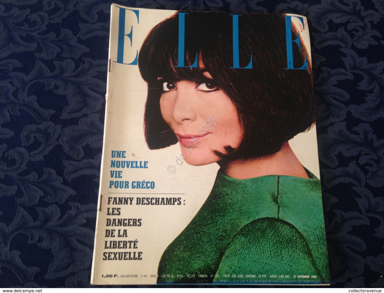 ELLE FRANCE Rivista Magazine 22 Dicembre 1966 N.1096 Giuliette Greco M.Piccoli - Non Classés