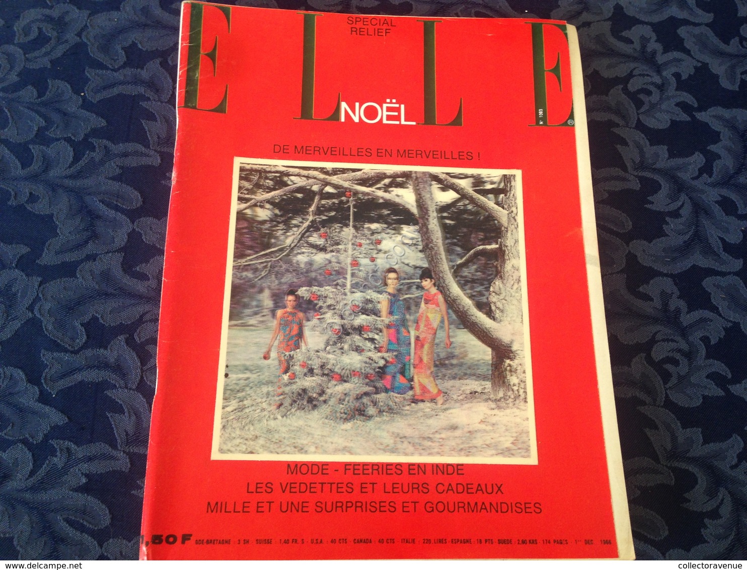 ELLE FRANCE Rivista Magazine 1 Dicembre 1966 N.1093 Xograph Robes Cardin - Non Classés