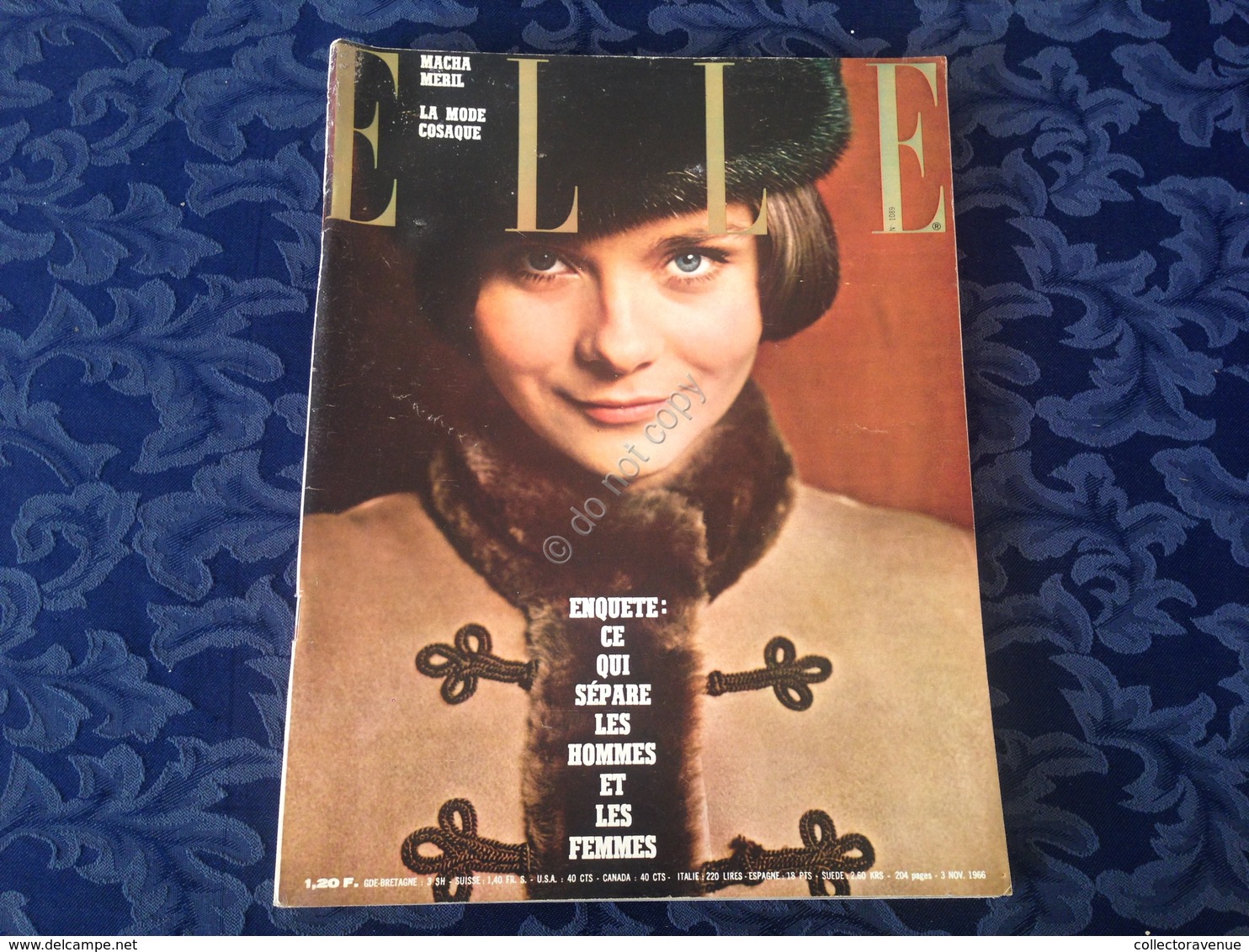 ELLE FRANCE Rivista Magazine 3 Novembre 1966 N.1089 Macha Meril Gerge Hamilton - Non Classés