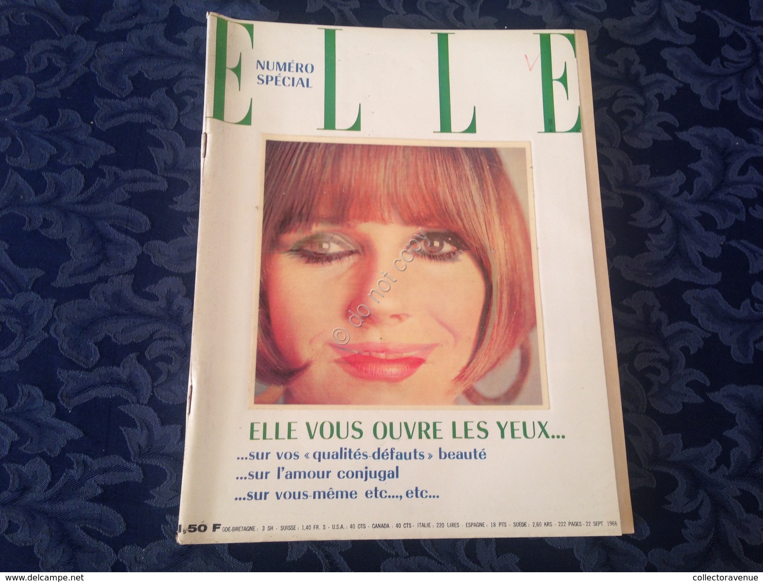 ELLE FRANCE Rivista Magazine 22 Settembre 1966 N.1083 Speciale Avec Xograph - Non Classés