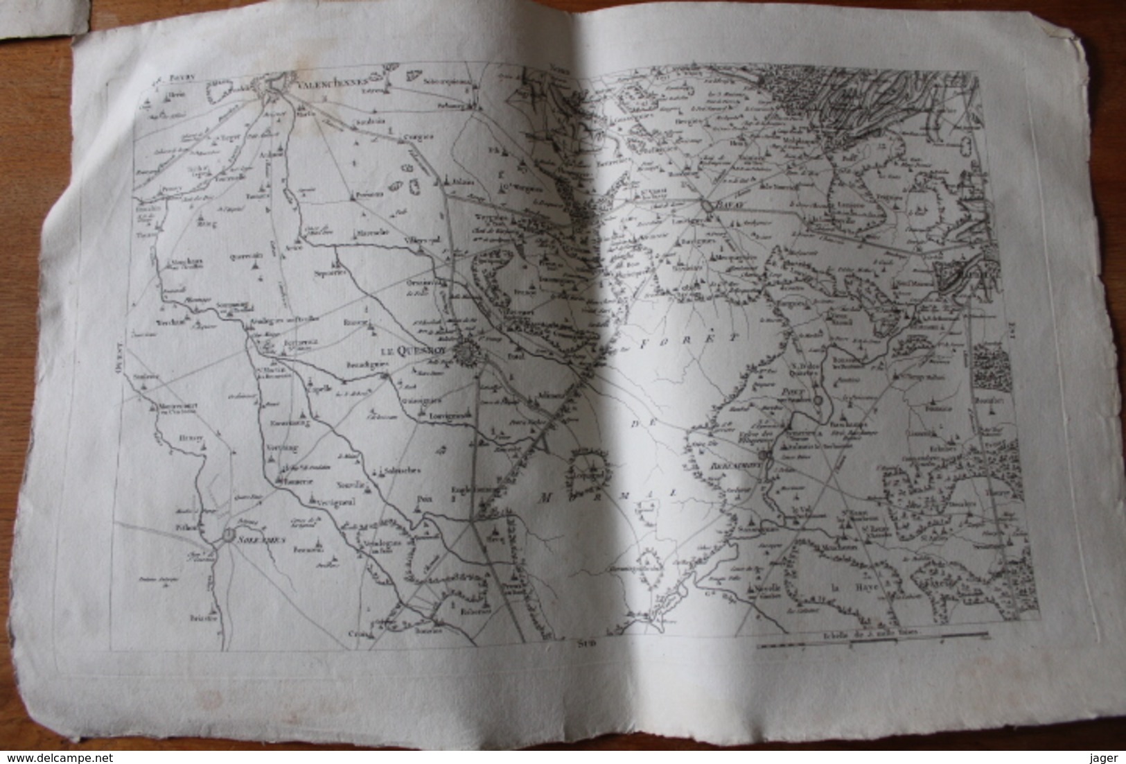 Carte XVIII°Bavay Tres Detaillée   Nord De La France - Cartes Topographiques