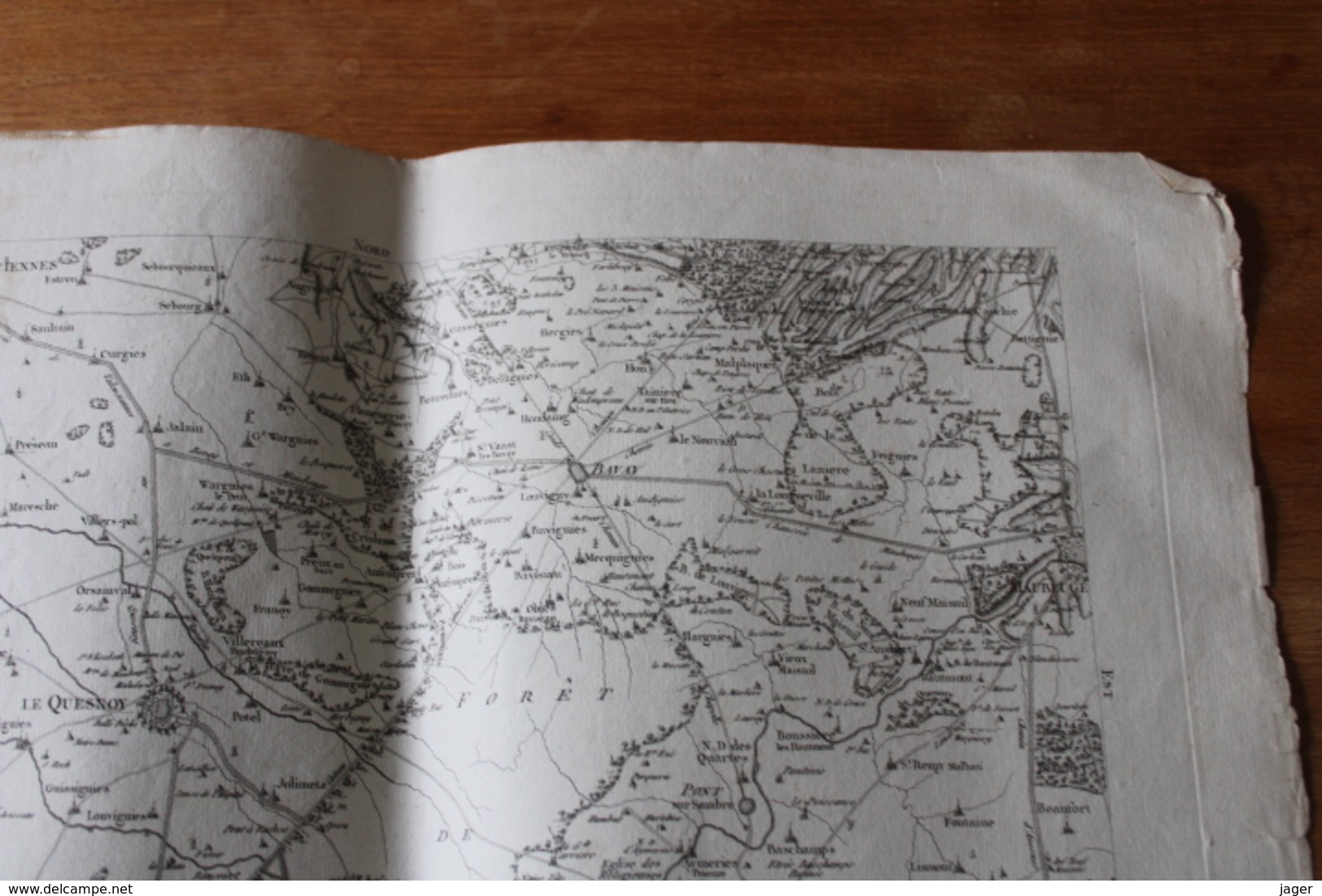 Carte XVIII°Bavay Tres Detaillée   Nord De La France - Cartes Topographiques