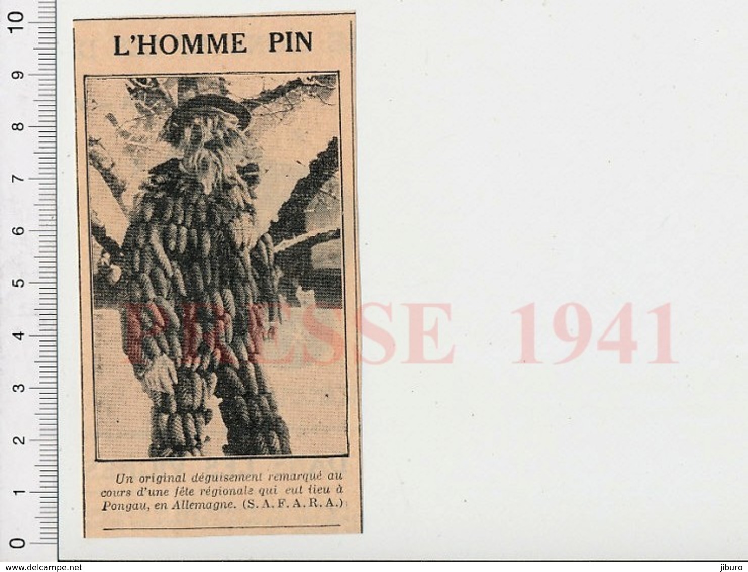 Presse 1941 Humour Résineux Homme-pin Fête à Pongau Allemagne Pommes De Pin Arbre 223XQ - Non Classés