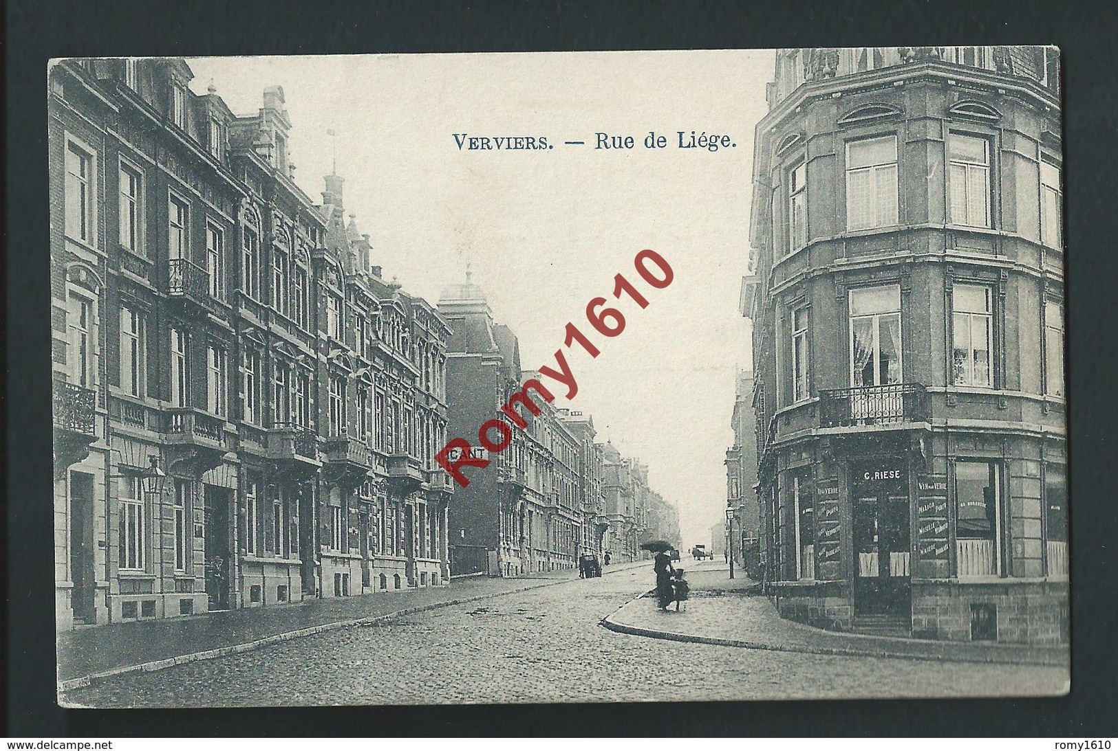 Verviers. Rue De Liège. Café C. Riese. - Verviers