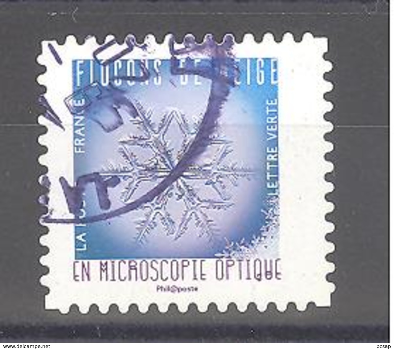 France Autoadhésif Oblitéré (Flocons De Neige N°4) (cachet Rond) - Oblitérés