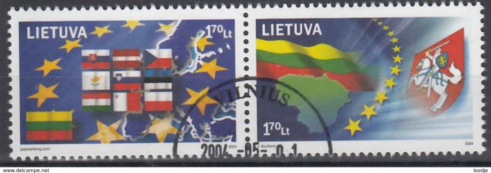 Litouwen Mi 844,845 E.U.  Gestempeld Fine Used - Europese Gedachte