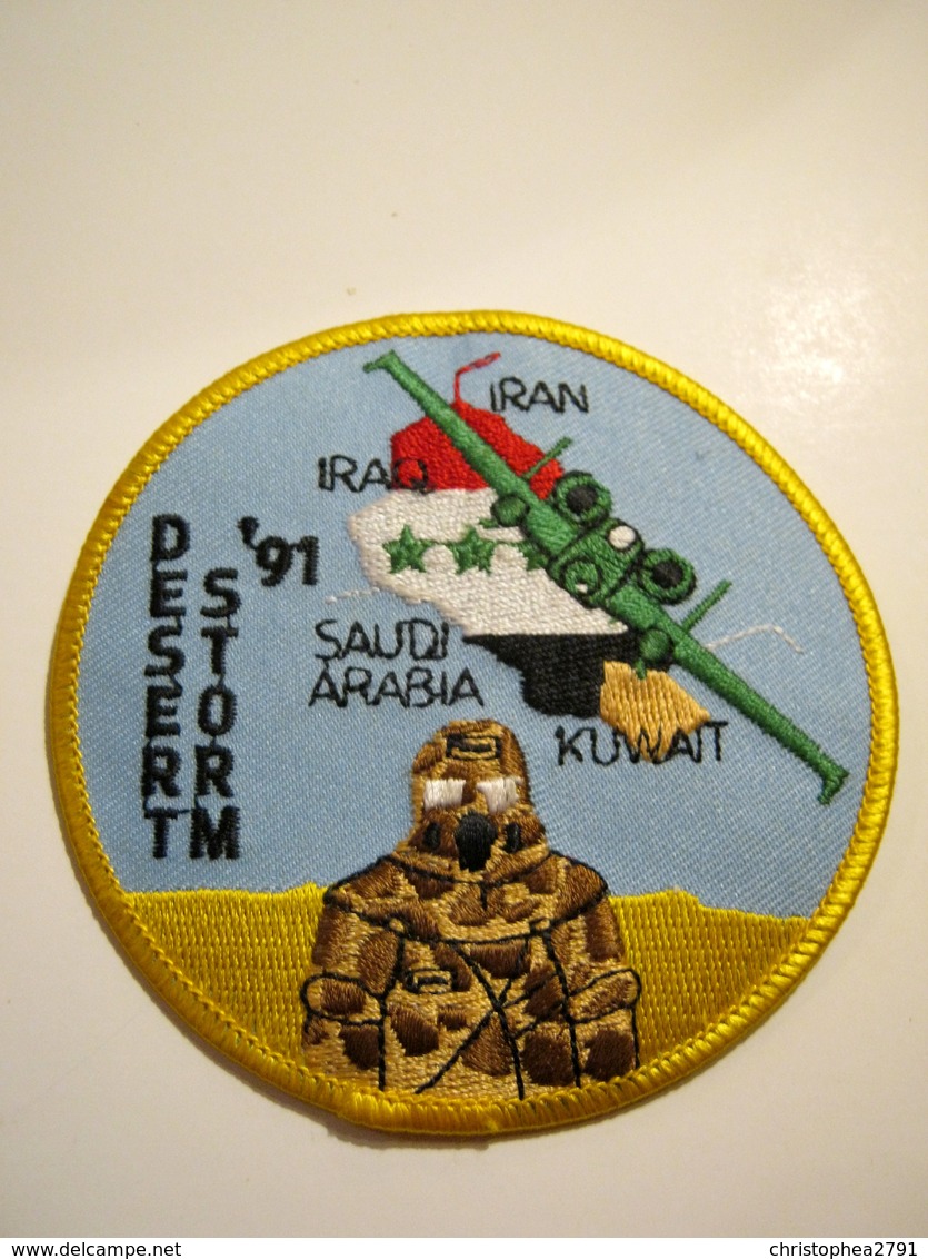 ECUSSON TISSUS PATCH ARMEE DE L'AIR GUERRE DU GOLFE 1991 IRAK DESERT STORM ETAT EXCELLENT - Armée De L'air