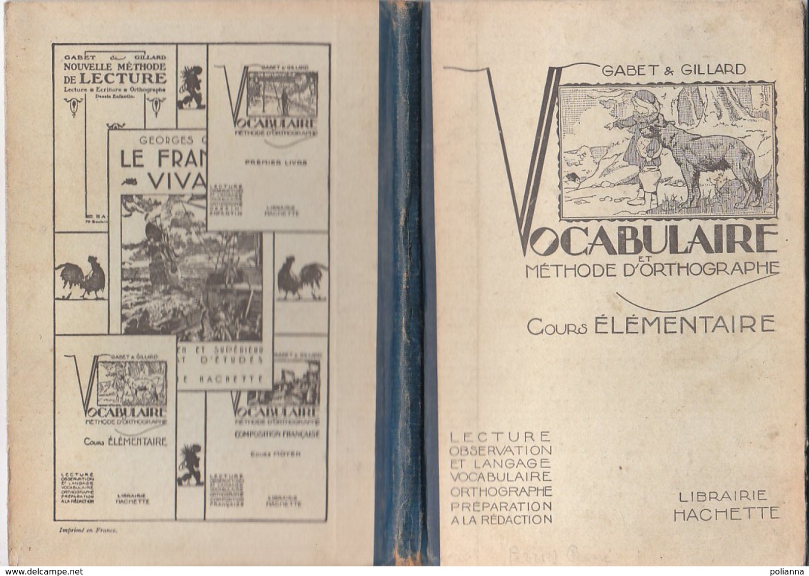 B1964 - Gabet & Gillard VOCABULAIRE ELEMENTAIRE Libr.Hachette 1935 SUSSIDIARIO ILLUSTRATO SCUOLA BAMBINI - 1901-1940