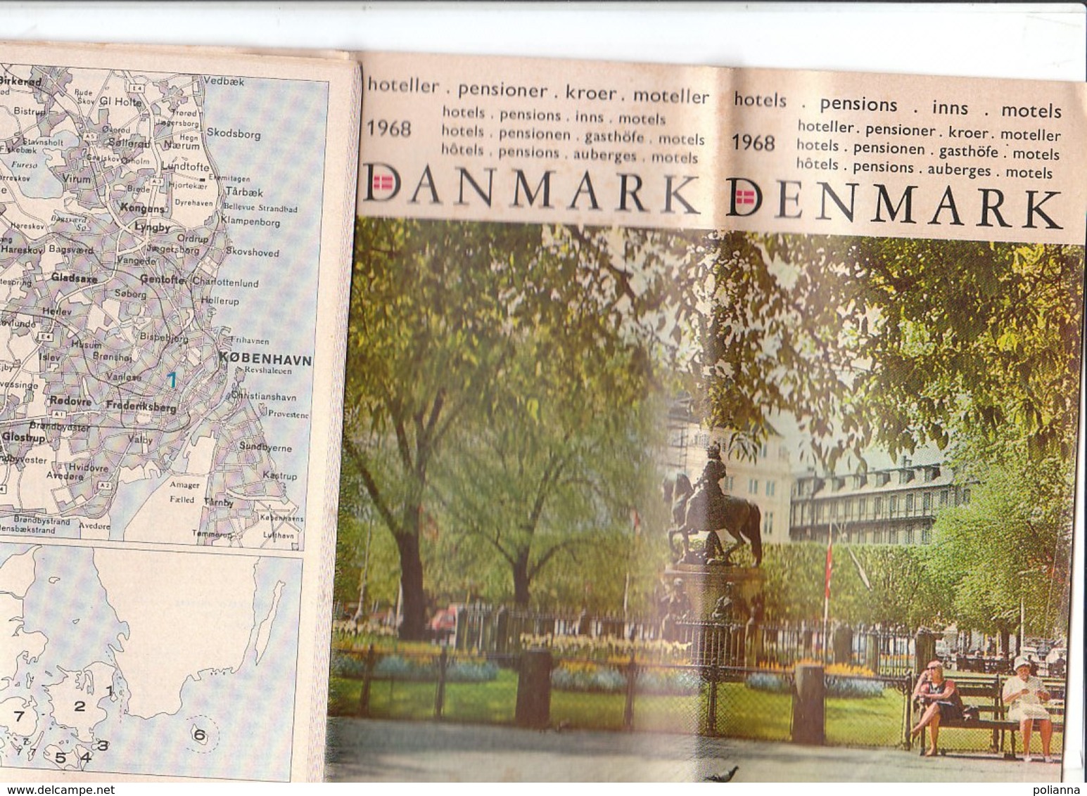 B1976 - Brochure DANMARK - DANIMARCA - HOTEL/PENSIONI 1968 - Dépliants Turistici