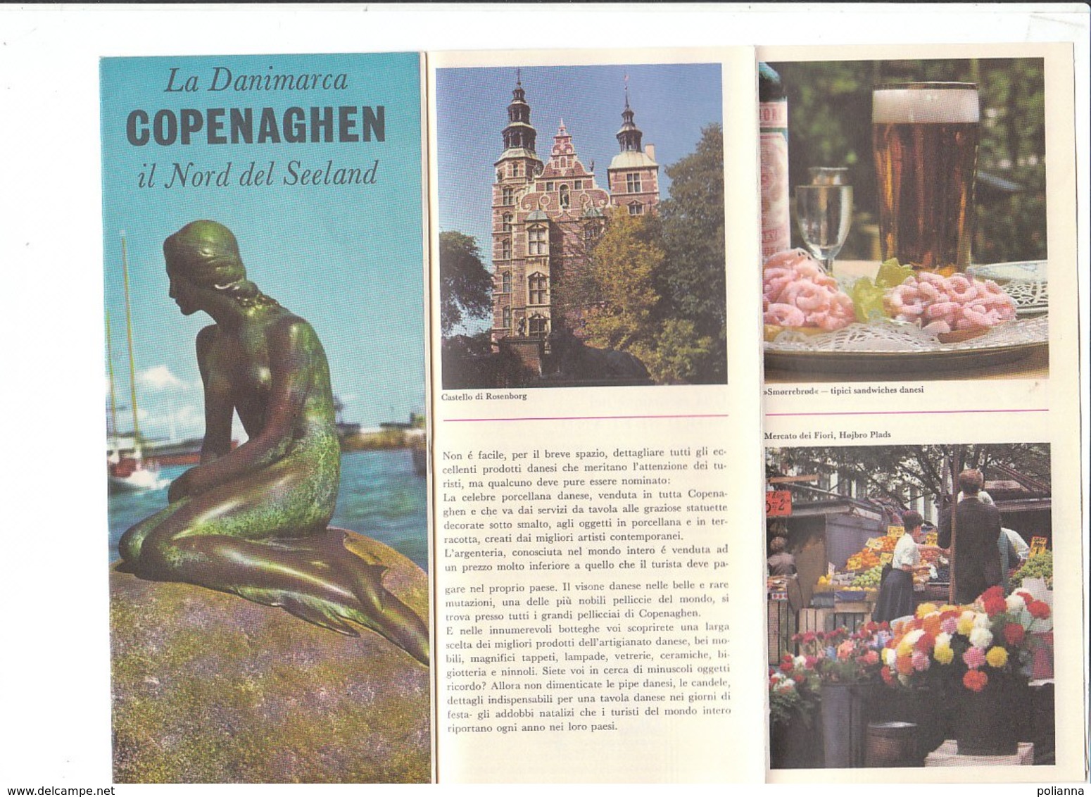 B1979 - Brochure DANIMARCA - COPENAGHEN NORDDEL SEELAND Anni '60/MAP/PARCO DI TIVOLI/CASTELLO DI ROSEMBORG - Dépliants Turistici