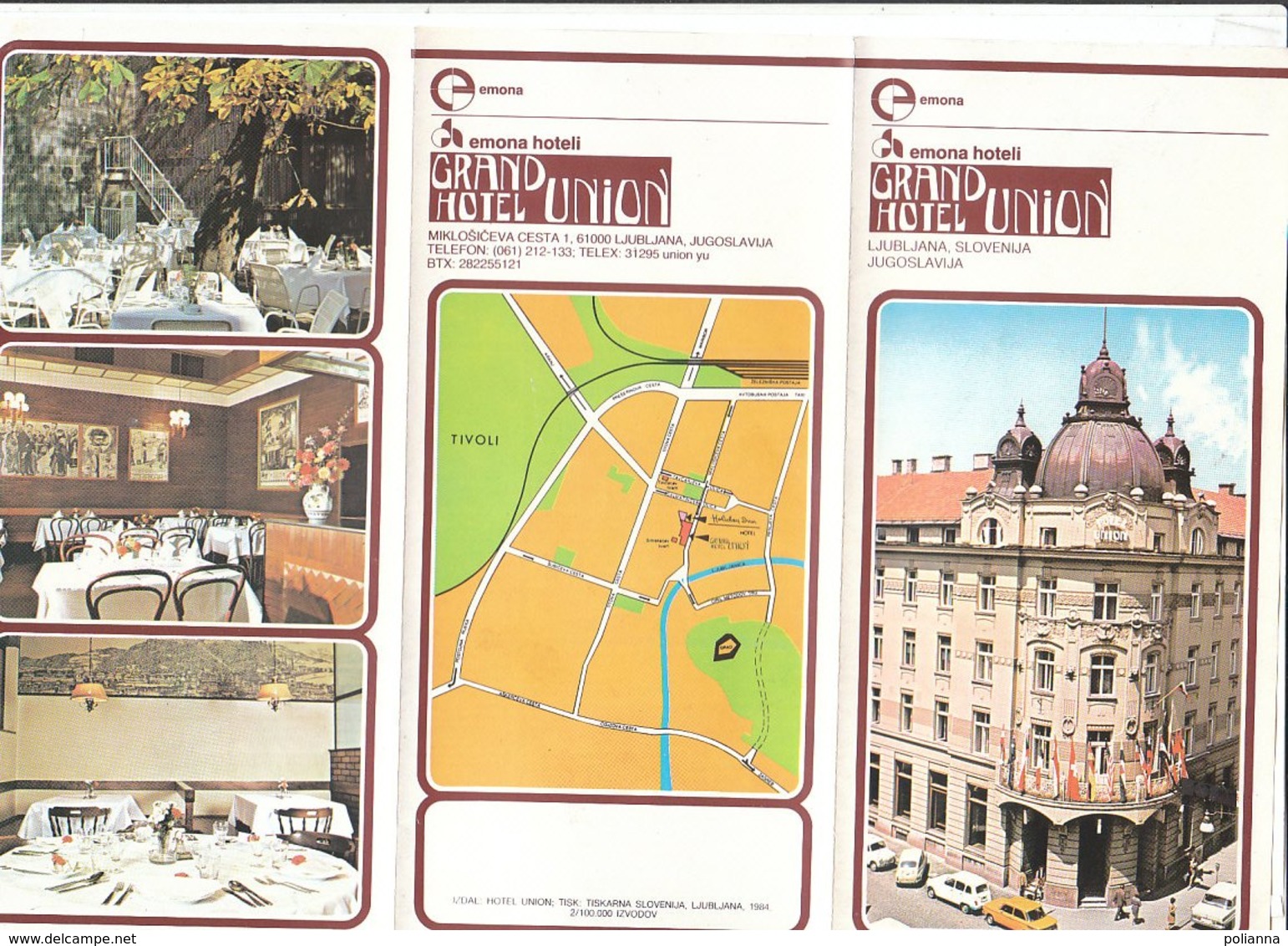 B1982 - Brochure SLOVENIA - LJUBLJANA - GEMONA GRAND HOTEL UNION 1984 - Dépliants Turistici