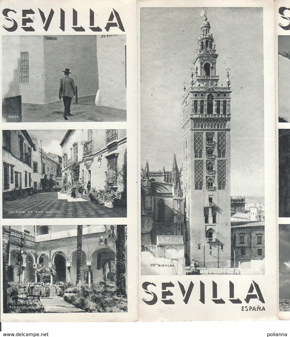 B2003 - Brochure SPAGNA - SEVILLA Anni '50/ECIJA/COLEGIO DE SAN MIGUEL/GIRALDA/ARRIO DE SANTA CRUZ - Dépliants Turistici