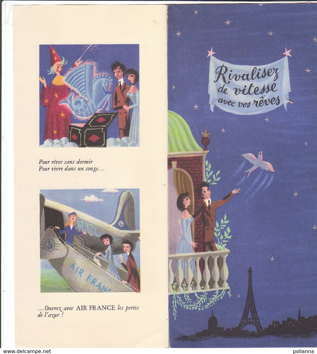 B2015 - AVIAZIONE - Brochure AIR FRANCE - AU PAYS DES MERVEILLES Illustration PEYNET Ed.1952 - Publicités