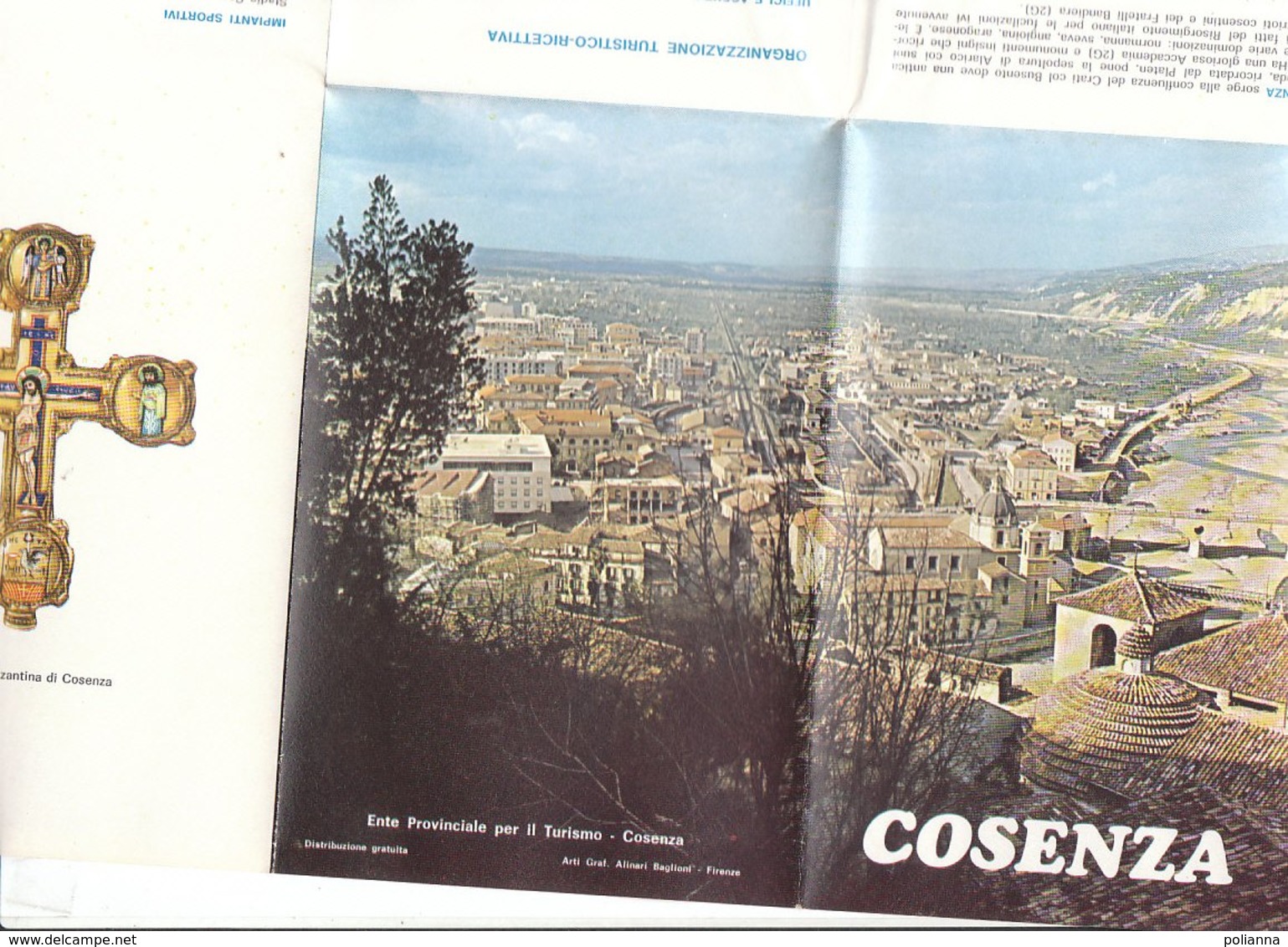 B2048 - Brochure COSENZA Ed.EPT Anni '80/MAP CARTINA - Dépliants Touristiques